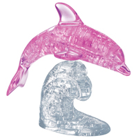 головоломка Crystal Puzzle Дельфин розовый большой