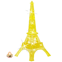 головоломка Crystal Puzzle Эйфелева башня желтая со светом
