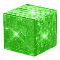головоломка 3D пазл Куб зеленый со светом