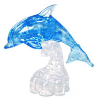 головоломка Crystal Puzzle Дельфин голубой со светом