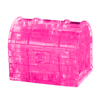 головоломка Crystal Puzzle Сундук розовый