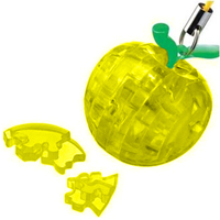Crystal Puzzle брелок Яблочко желтое