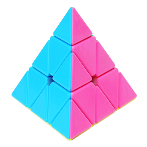 головоломка Пирамидка ФанКсин (FanXin Pyraminx stikerless), цветной пластик