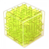 куб лабиринт жёлтый 8 см