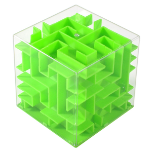 головоломка Копилка Лабиринт зелёная (Maze Box), 8 см