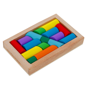 логическая игра танграм цветные цилиндры
